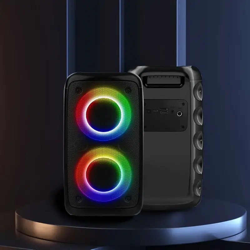 Wireless Speaker With Subwoofer, Large Boombox Speaker, Stereo Speaker, Subwoofer, Outdoor Wireless Speaker, Party Disco Light, TWS, TF, AUX - Image 6