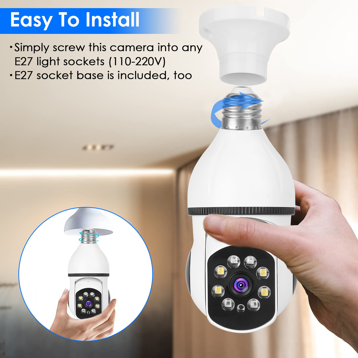 E27 1080P WiFi Bulb Security Camera - Image 10