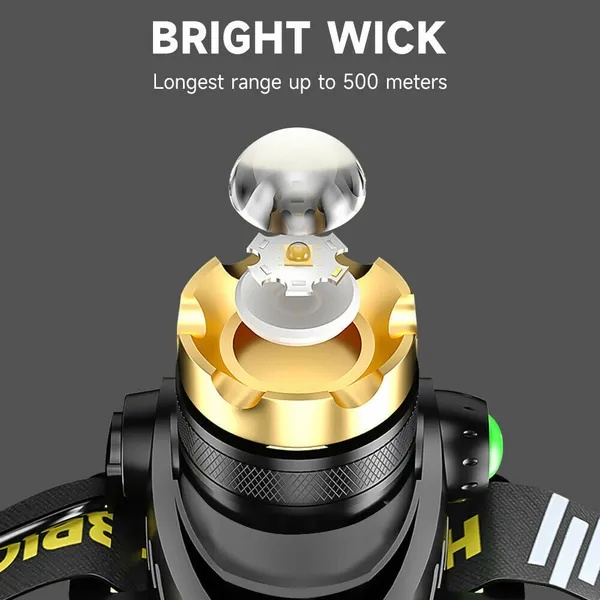 12000000lm LED Headlamp USB Rechargeable Headlight Head Torch Lamp Flashlight - Image 2