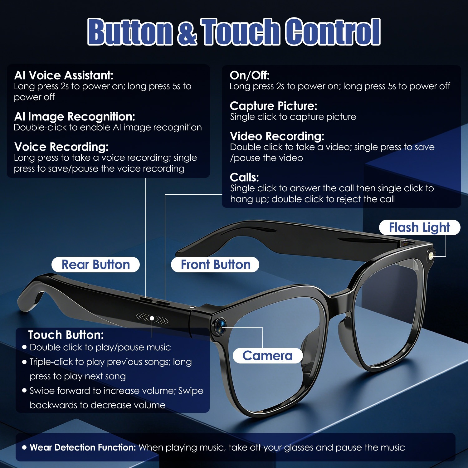 AI Smart Glasses with Camera & Audio - Image 7