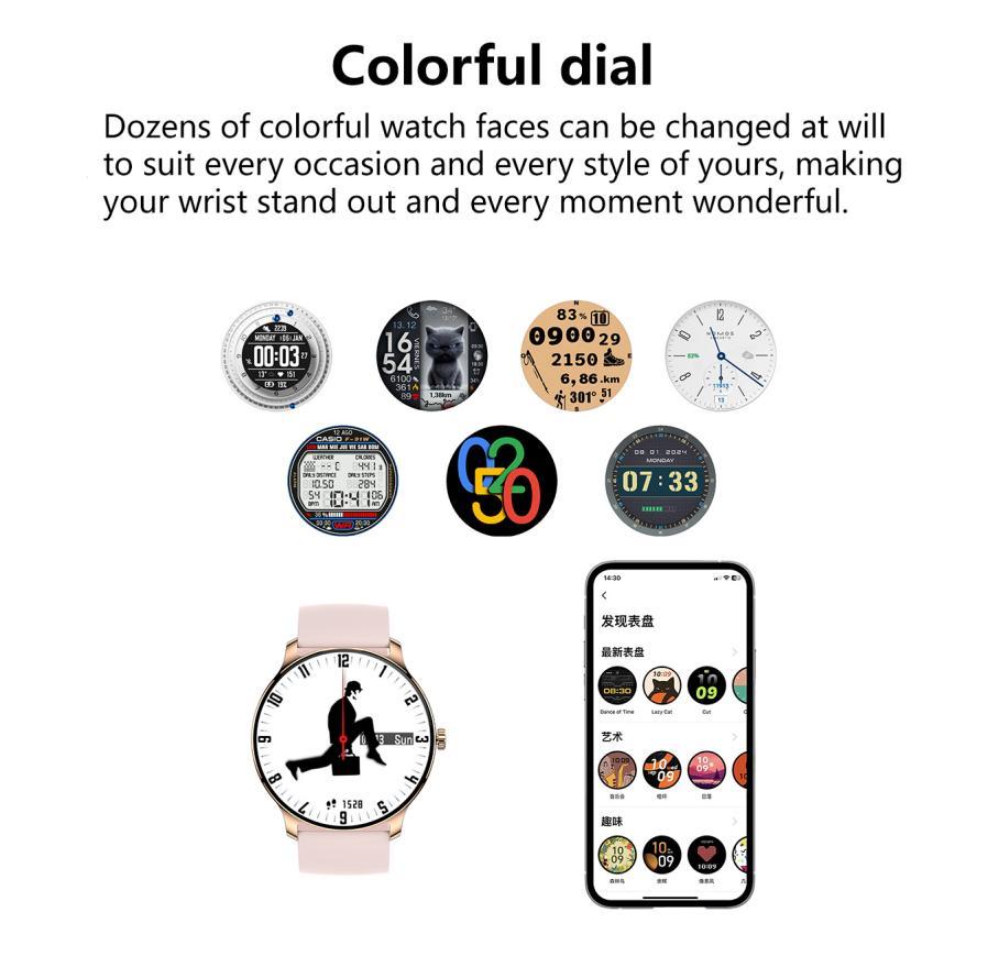 Ultra Slim Smart Watch For Men Women, 1.43 AMOLED Screen Fitness Watches , LP67 Outdoor Watch For Android Ios - Image 2