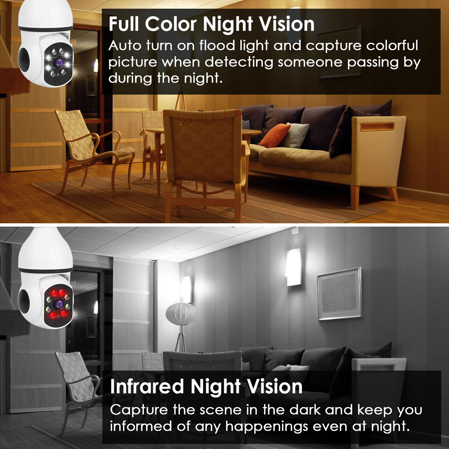 E27 1080P WiFi Bulb Security Camera - Image 5