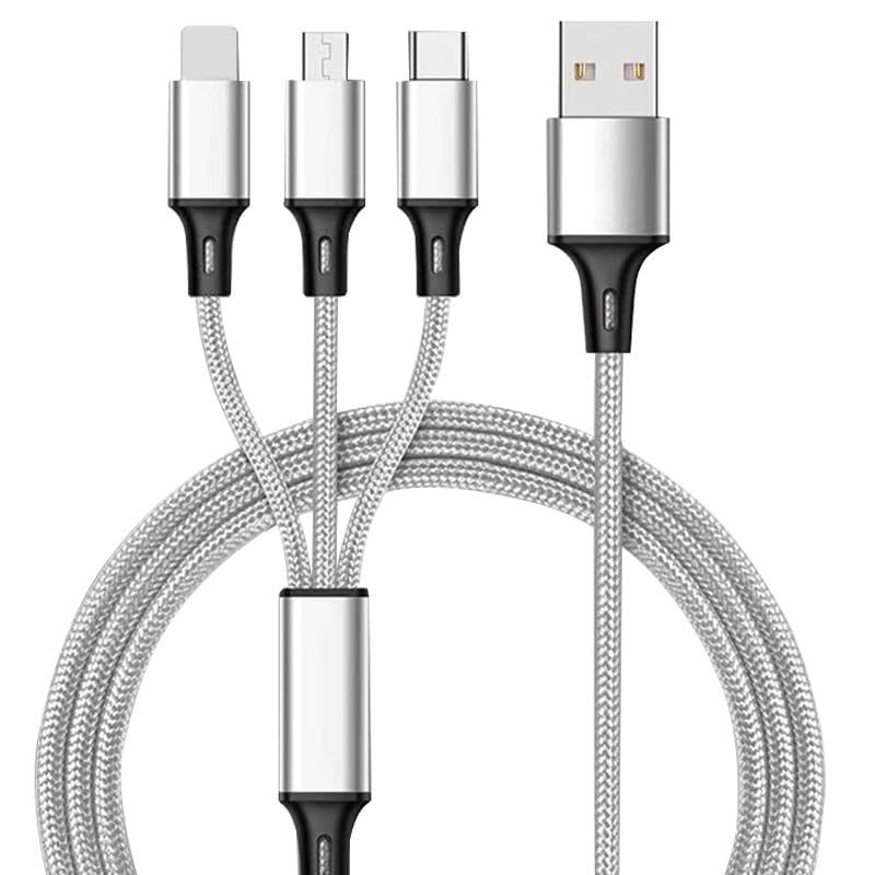 Charging Cable Cell Phone Charger Cord For Type C Micro USB 3 In 1 - Image 6