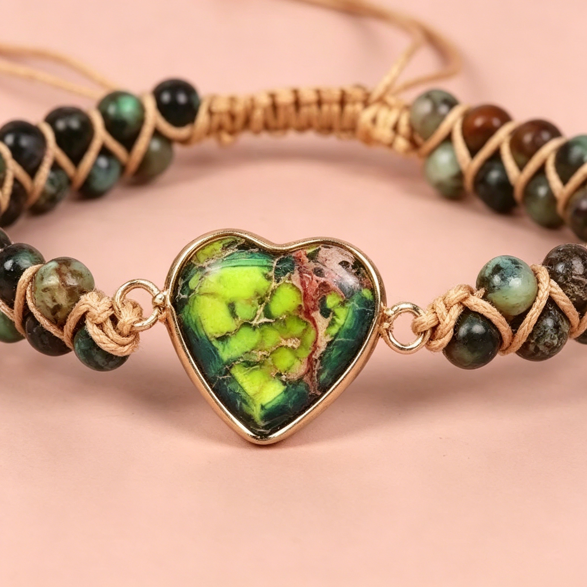Heart-shaped Pendant Bracelet, Double-layer Beaded Woven Bracelet, Friendship And Couple Bracelet 17 Heart-shaped Pendant Bracelet, Double-layer Beaded Woven Bracelet, Friendship And Couple Bracelet - Image 5