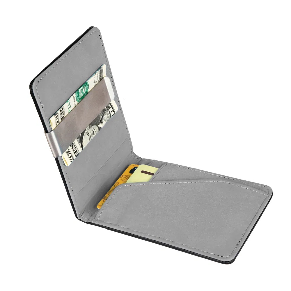 Unisex PU Leather Wallet RFID Blocking Slim Bifold Credit Card Holder With Money Clip 4 Unisex PU Leather Wallet RFID Blocking Slim Bifold Credit Card Holder With Money Clip - Image 4