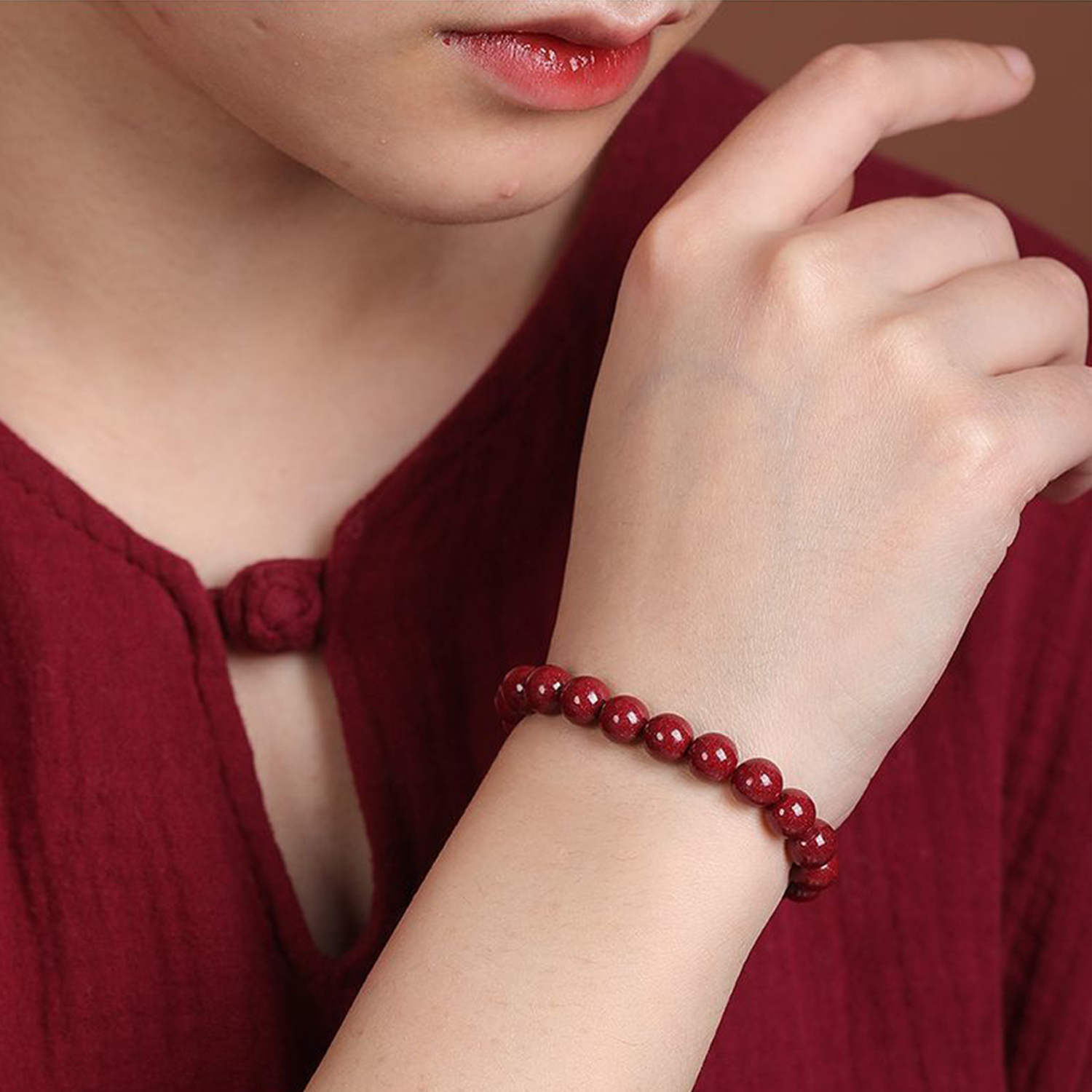 Plain Cinnabar Bracelet - Image 4