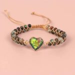 Heart-shaped Pendant Bracelet, Double-layer Beaded Woven Bracelet, Friendship And Couple Bracelet
