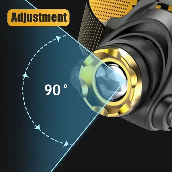 12000000lm LED Headlamp USB Rechargeable Headlight Head Torch Lamp Flashlight - Image 5