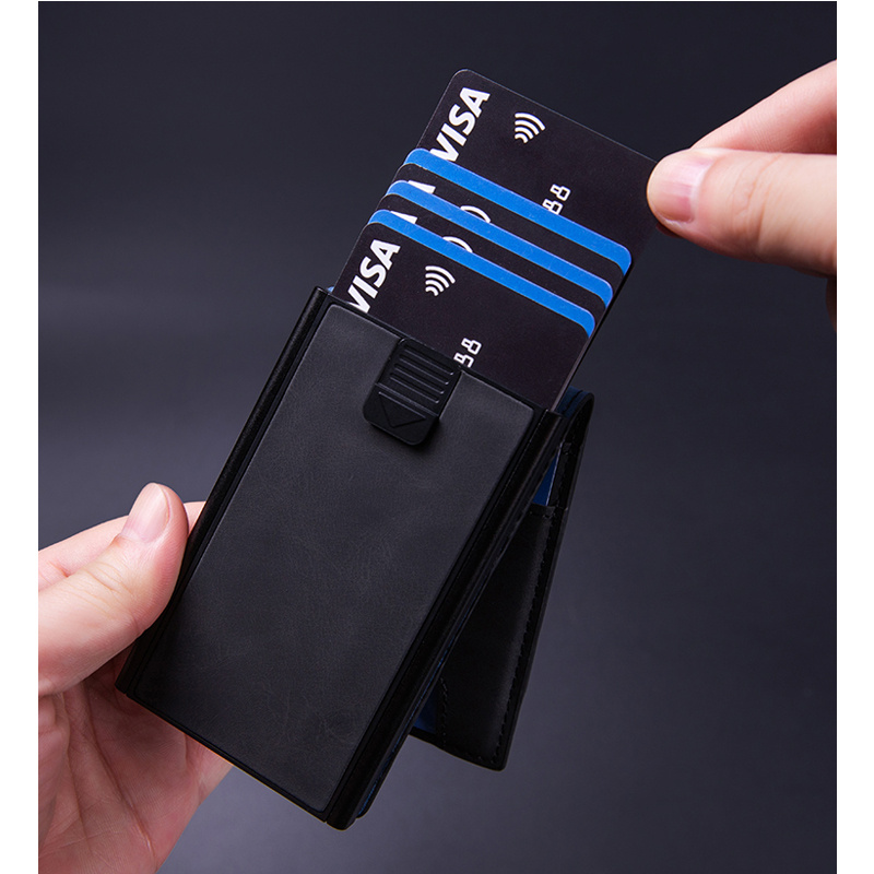 Men's Slim Wallet With Pop Up Card Holder, RFID Blocking, Minimalist Design With Large Card Capacity, Money Clip 8 Men's Slim Wallet With Pop Up Card Holder, RFID Blocking, Minimalist Design With Large Card Capacity, Money Clip - Image 8