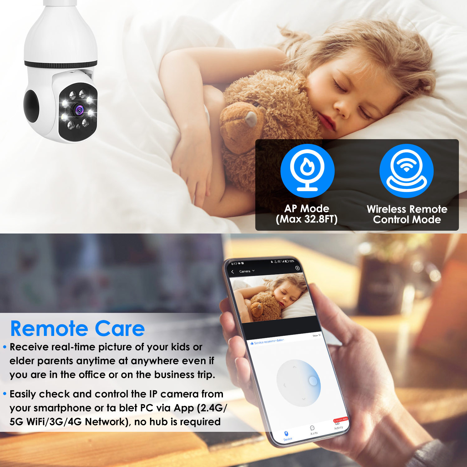 E27 1080P WiFi Bulb Security Camera - Image 4