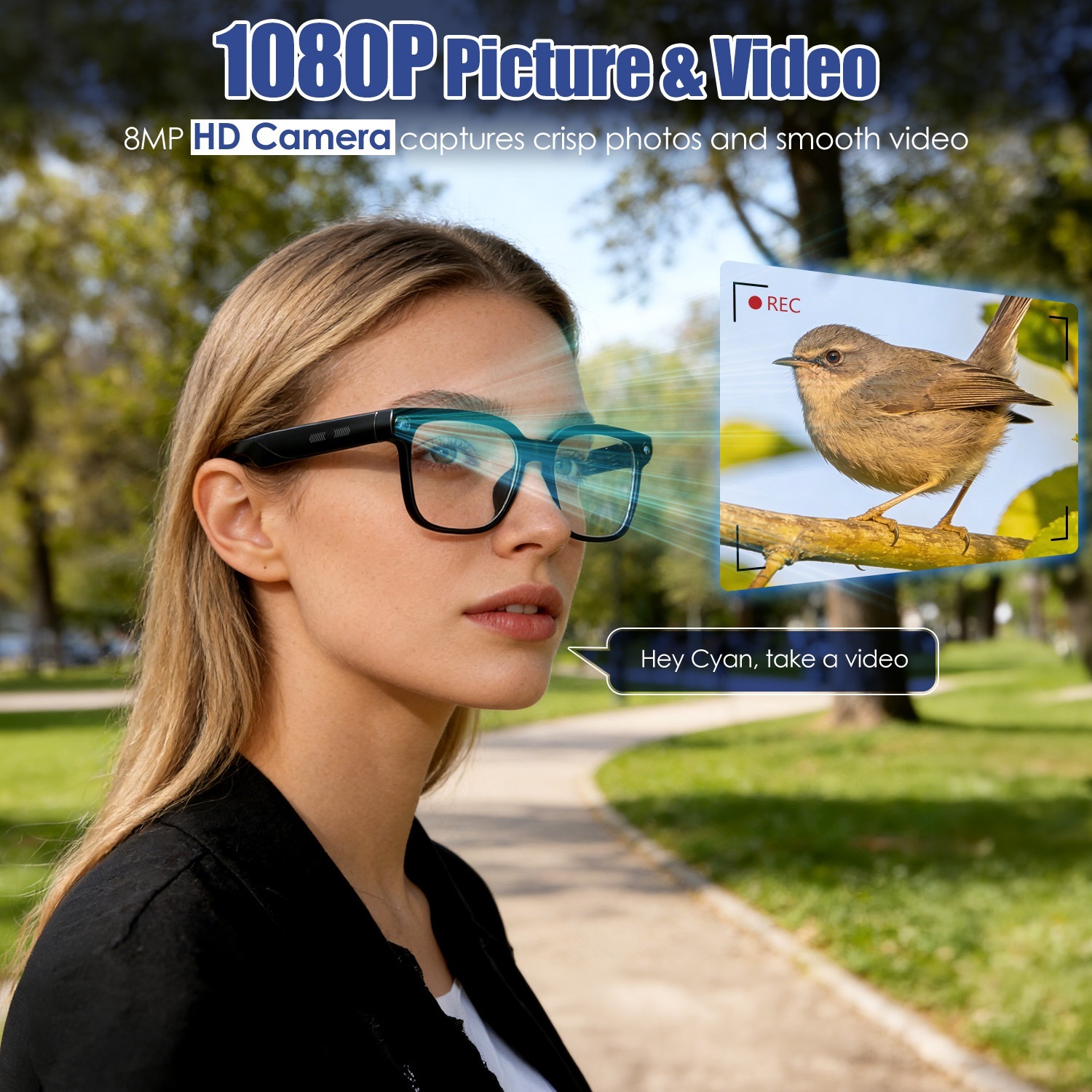 AI Smart Glasses with Camera & Audio - Image 10
