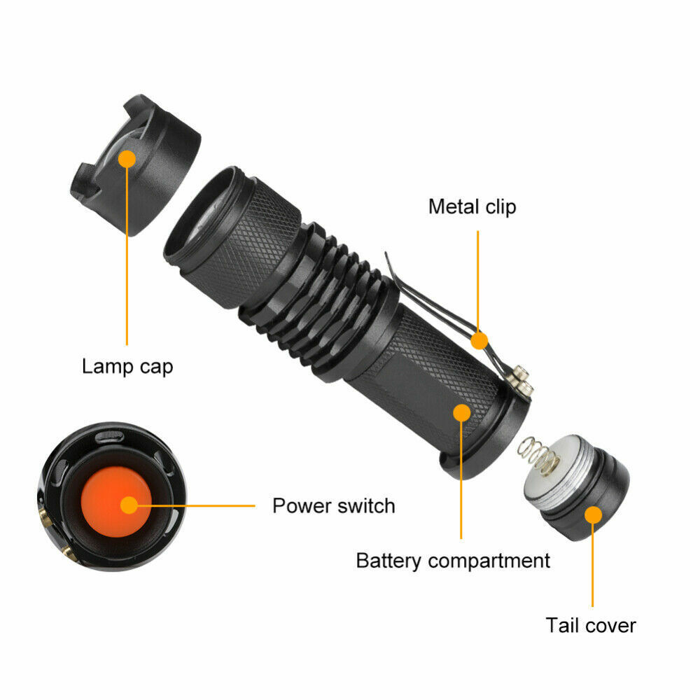 2 Pack UV Flashlight LED Handheld Blacklight Ultra Violet Flashlight 395nm Mini Light Inspection Lamp Torch Detector For Dog Pet Urine Stains, Bed Bugs And Scorpions - Image 7