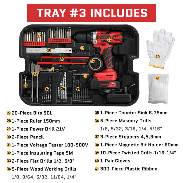 599 With 21v Drill Tool Set 3 599 With 21v Drill Tool Set - Image 3