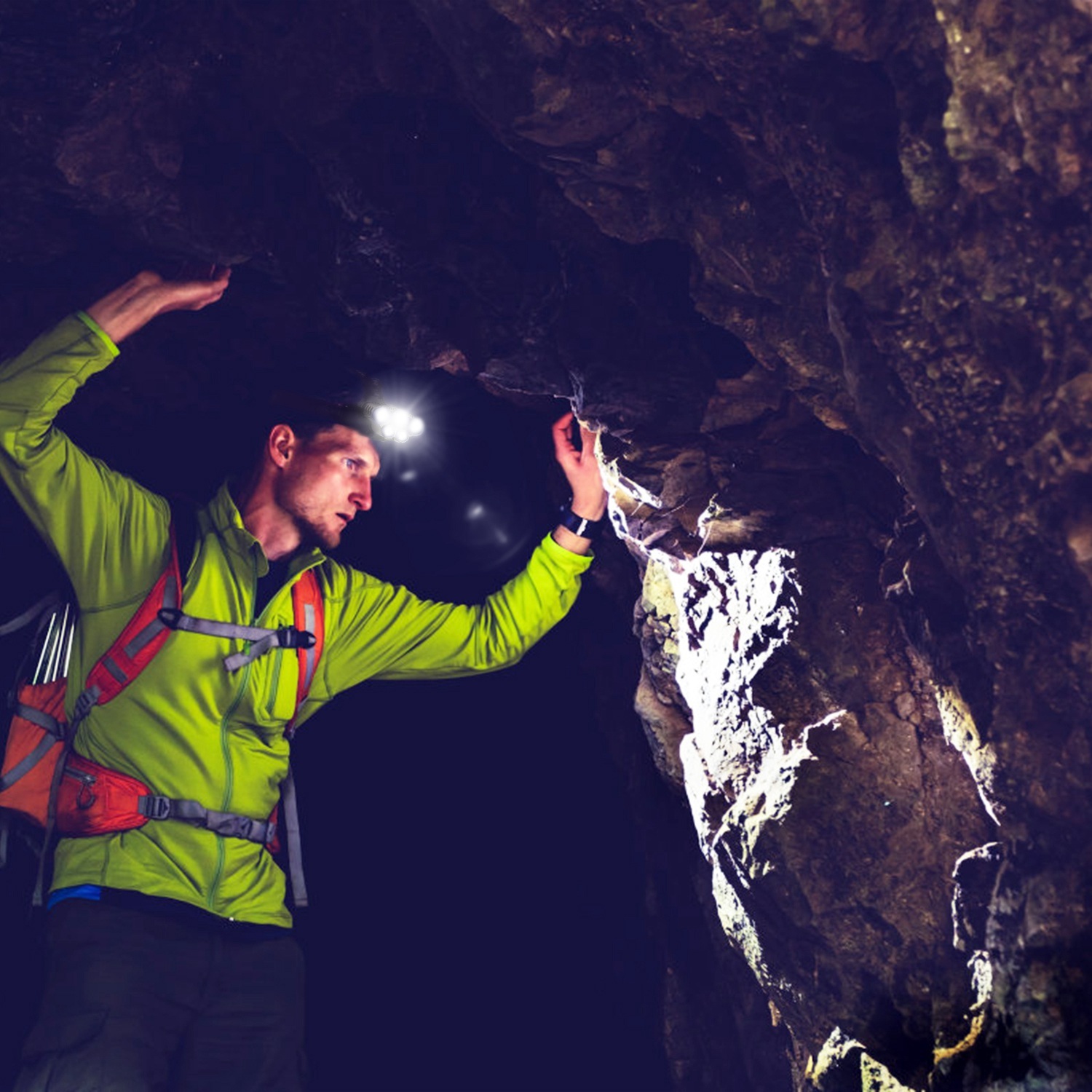 Rechargeable Headlamp 20000 Lumen LED Headlight 6 Modes Headlamp Flashlight For Camping Cycling Hiking Hunting Emergency - Image 5