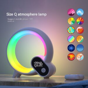 Creative Q Sunrise Alarm Clock with Bluetooth Speaker & Ambient Light