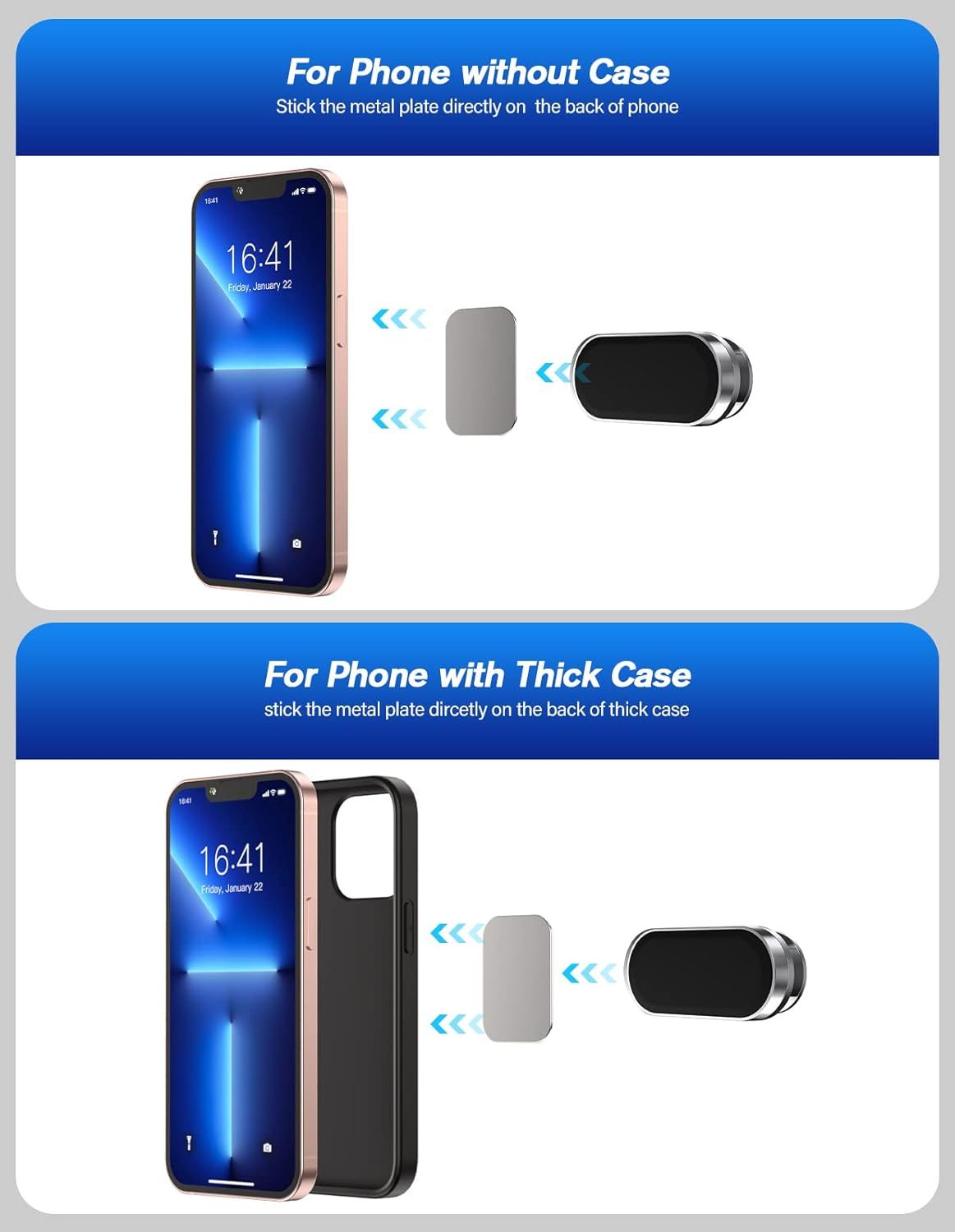 2 Pack Powerful Magnetic Car Phone Holder, Upgrade Strong Magnet, 360° Rotation, Universal Stable Mount Compatible with All Mobile Phones - Image 7