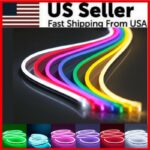 1M 2M 12V Flexible Sign Neon Lights Silicone Tube LED Strip Waterproof USA