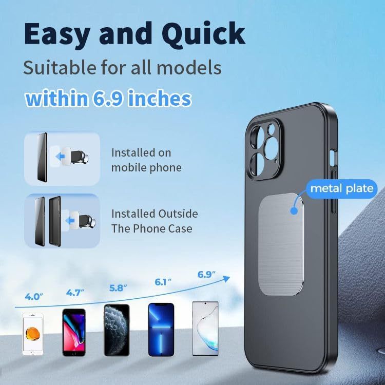 2 Pack Powerful Magnetic Car Phone Holder, Upgrade Strong Magnet, 360° Rotation, Universal Stable Mount Compatible with All Mobile Phones - Image 3