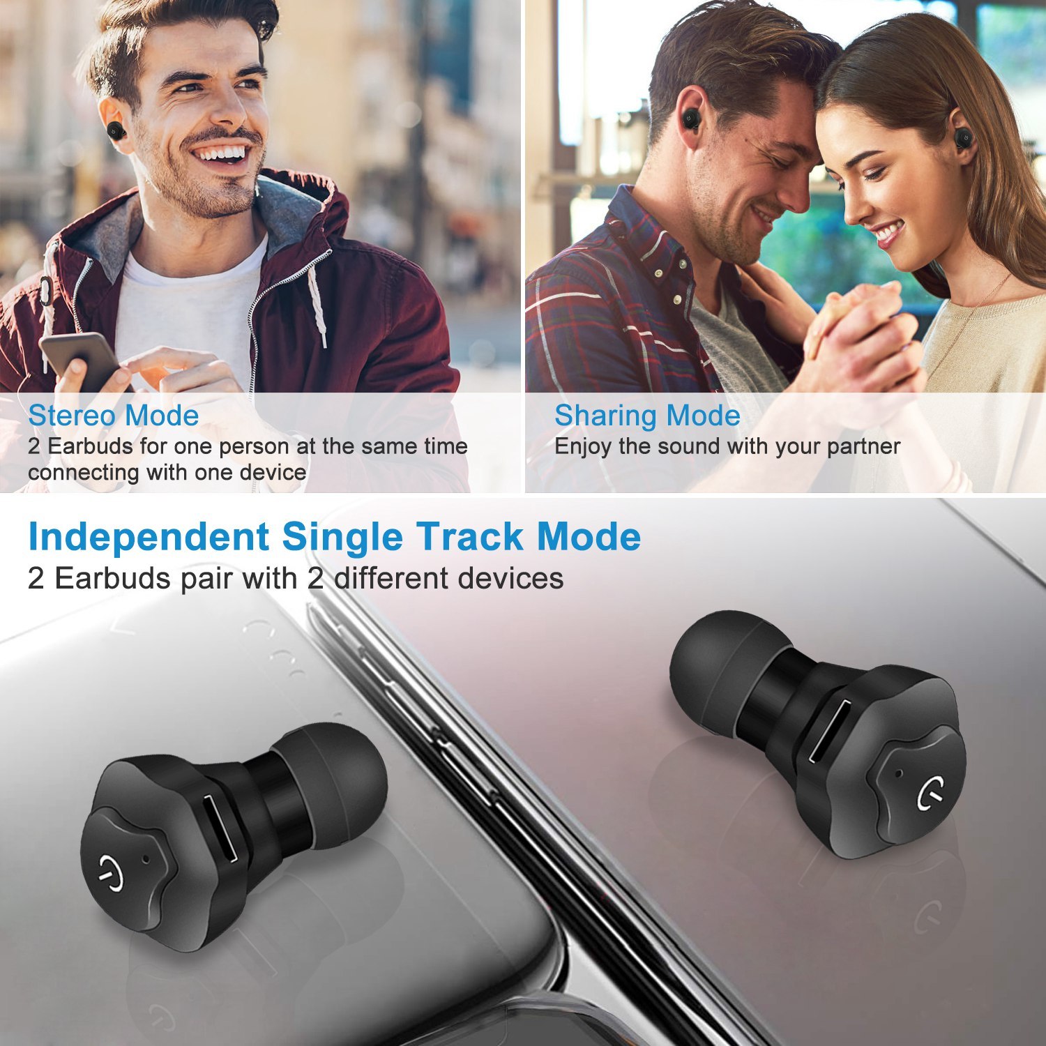 True Wireless CSR 4.2 Earbuds, IP44 Apt-X Stereo Noise Cancelling Mic for Business & Driving 7 True Wireless CSR 4.2 Earbuds, IP44 Apt-X Stereo Noise Cancelling Mic for Business & Driving - Image 7