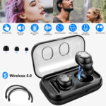 TWS 5.0 Noise Canceling Earbuds IPX4 with Mic & Charging Dock