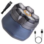 6D Magnetic Floating Head Bald Shaver, IPX6 Wet/Dry Type-C with LED Display