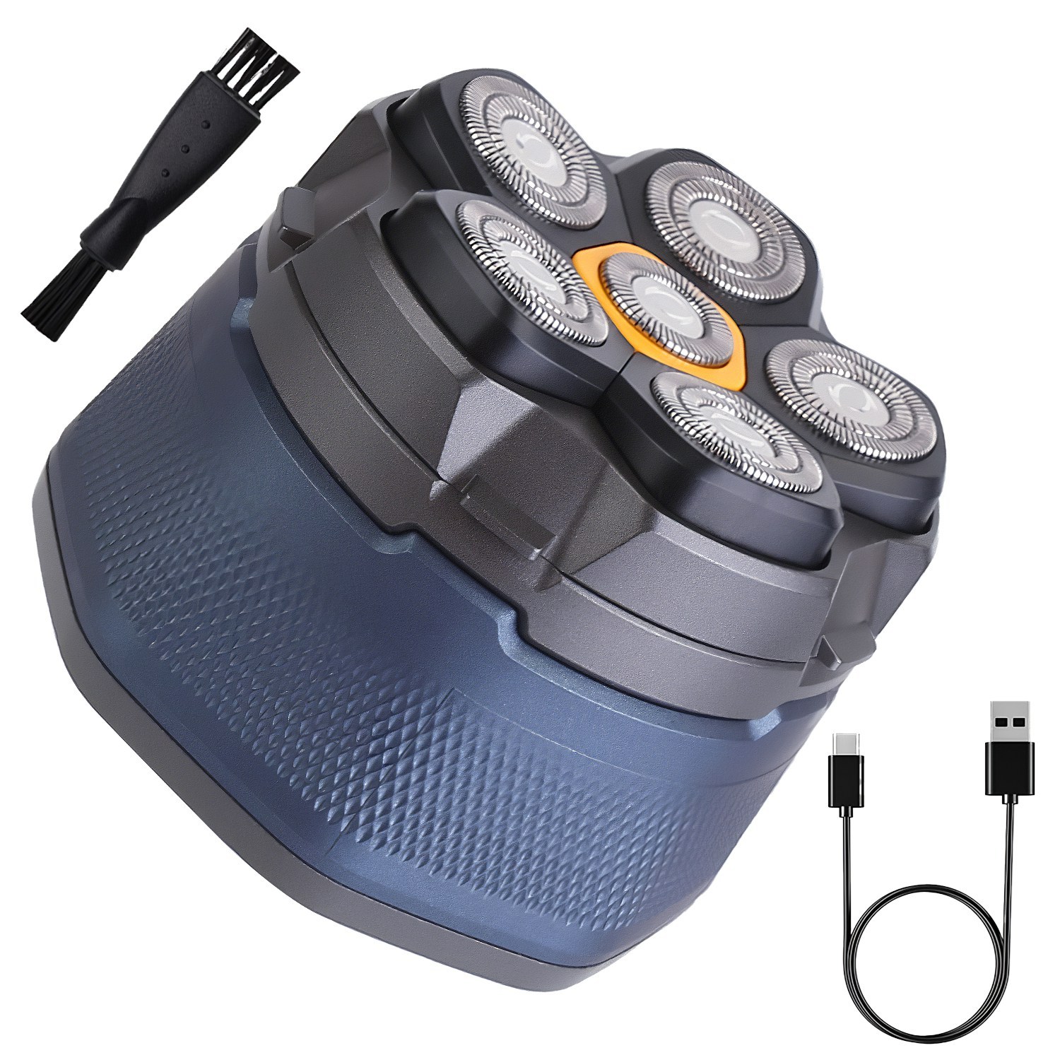 6D Magnetic Floating Head Bald Shaver, IPX6 Wet/Dry Type-C with LED Display 1 6D Magnetic Floating Head Bald Shaver, IPX6 Wet/Dry Type-C with LED Display