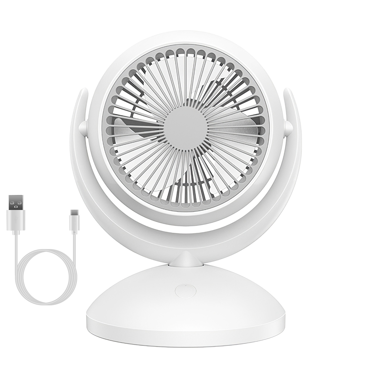 Portable Rechargeable Oscillating Desk Fan, 4 Speeds, 360° Tilt, Quiet 40dB, for Home Office Bedroom - Image 5