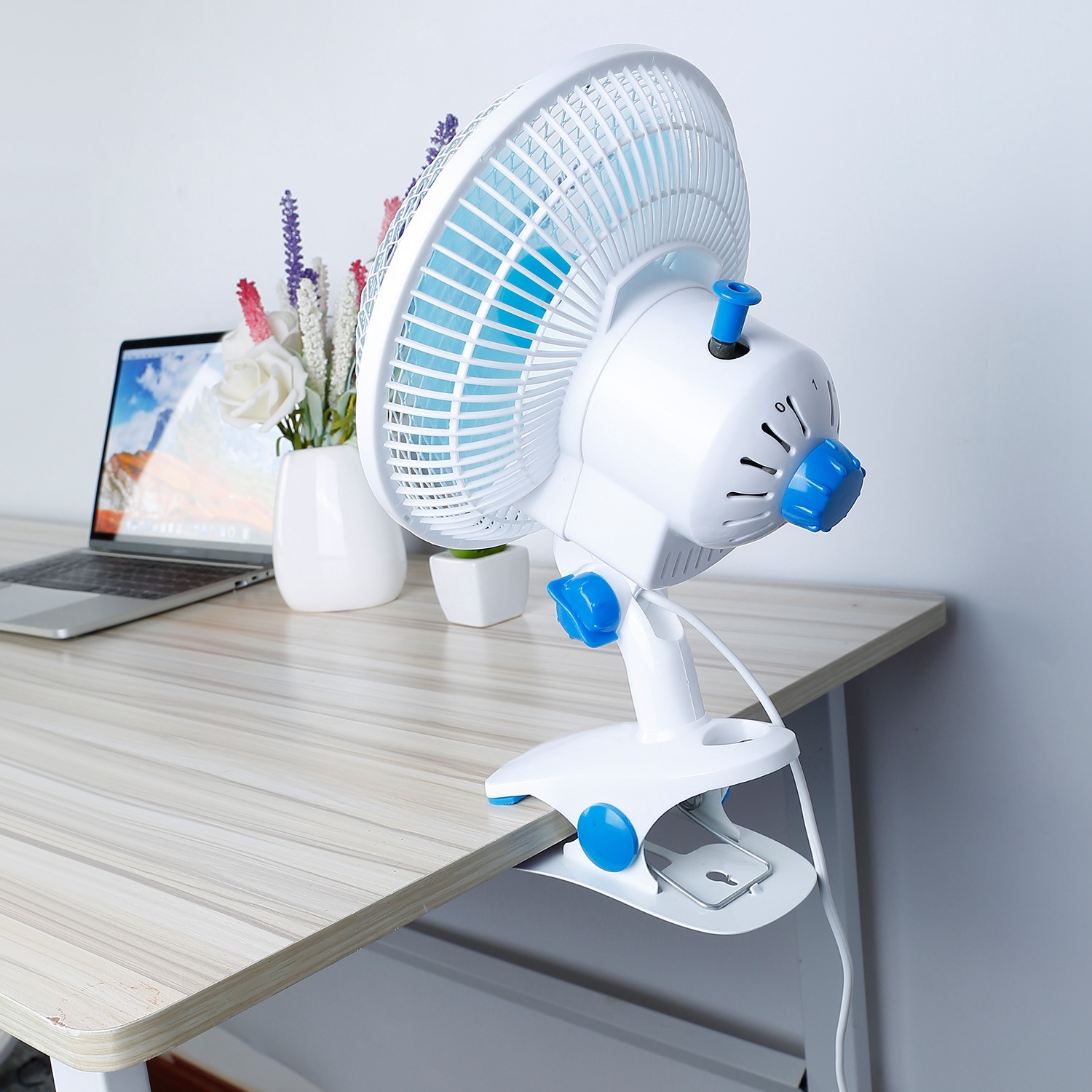 Quiet Clip On Fan, 2 Speeds, Auto Oscillating, 3.94FT Cord for Office Home Baby Stroller - Image 9
