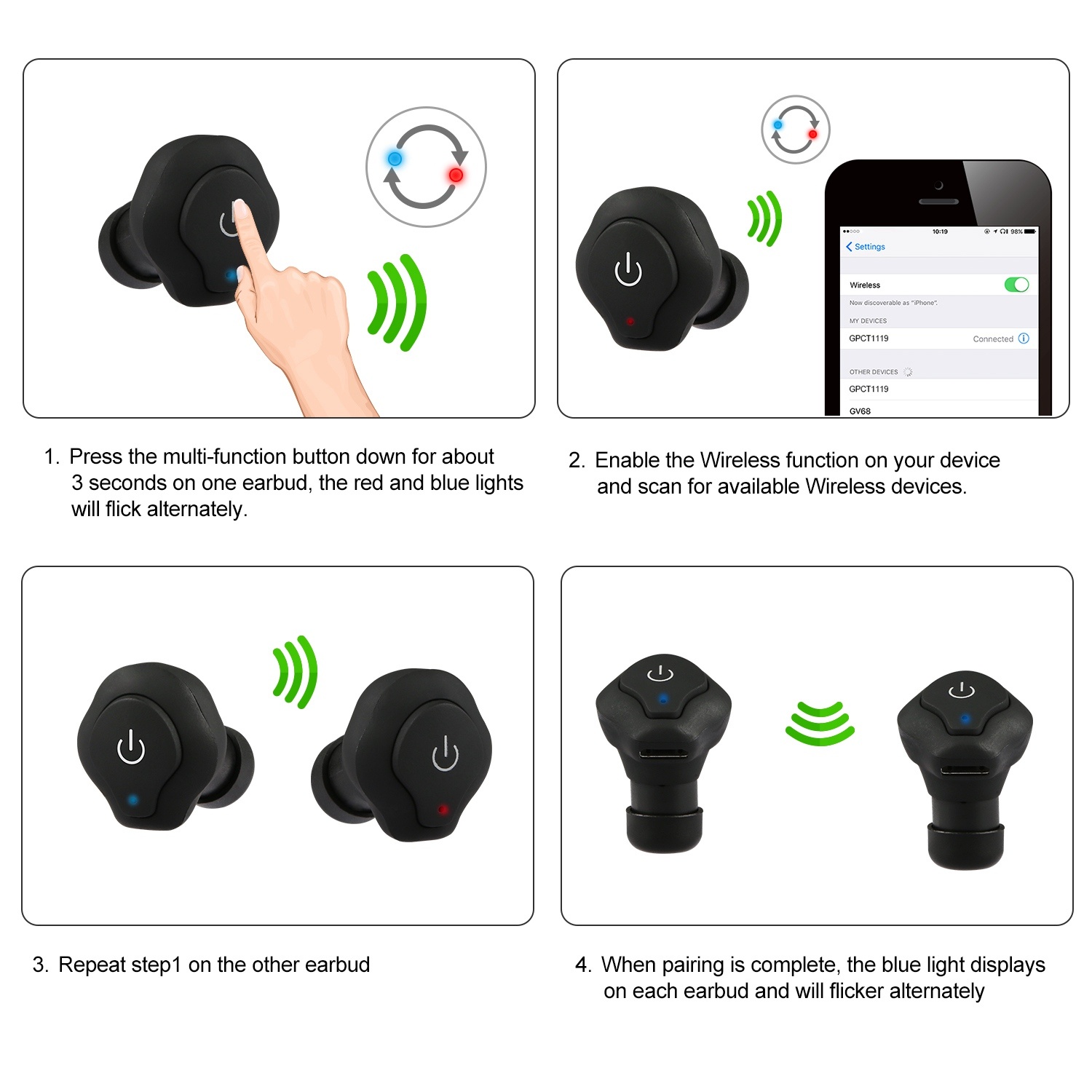 True Wireless CSR 4.2 Earbuds, IP44 Apt-X Stereo Noise Cancelling Mic for Business & Driving 3 True Wireless CSR 4.2 Earbuds, IP44 Apt-X Stereo Noise Cancelling Mic for Business & Driving - Image 3