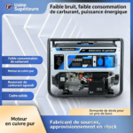 Groupe électrogène à essence portable et compact pour l'extérieur - Haute puissance 8kW - Usage domestique