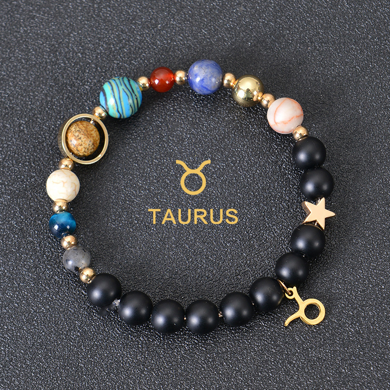 Eight Planets Twelve Constellations Bracelets Frosted Stone Beaded Bracelet 4 Eight Planets Twelve Constellations Bracelets Frosted Stone Beaded Bracelet - Image 4
