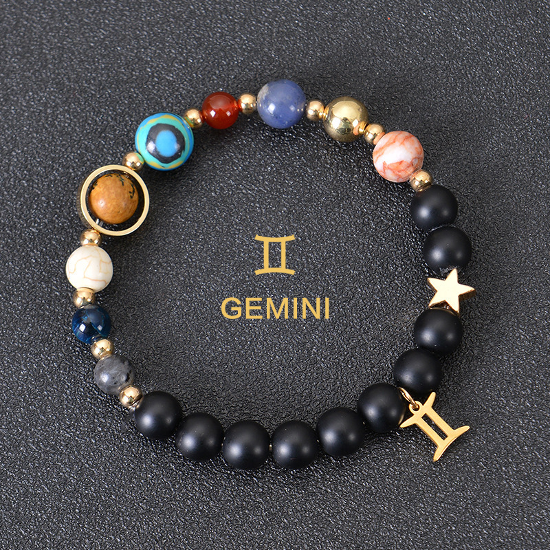 Eight Planets Twelve Constellations Bracelets Frosted Stone Beaded Bracelet 6 Eight Planets Twelve Constellations Bracelets Frosted Stone Beaded Bracelet - Image 6
