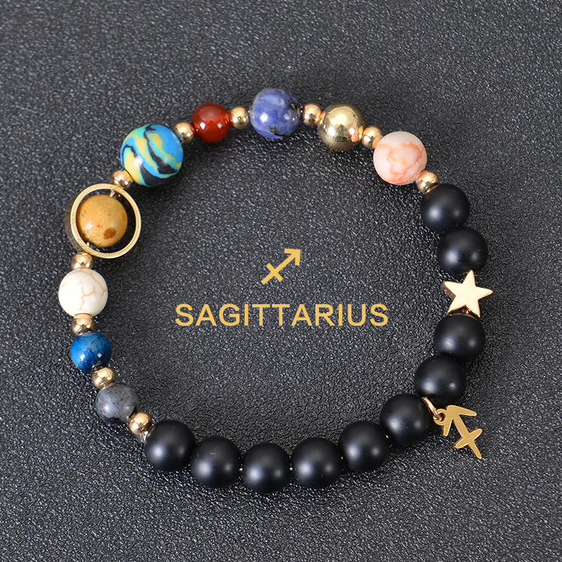Eight Planets Twelve Constellations Bracelets Frosted Stone Beaded Bracelet 8 Eight Planets Twelve Constellations Bracelets Frosted Stone Beaded Bracelet - Image 8