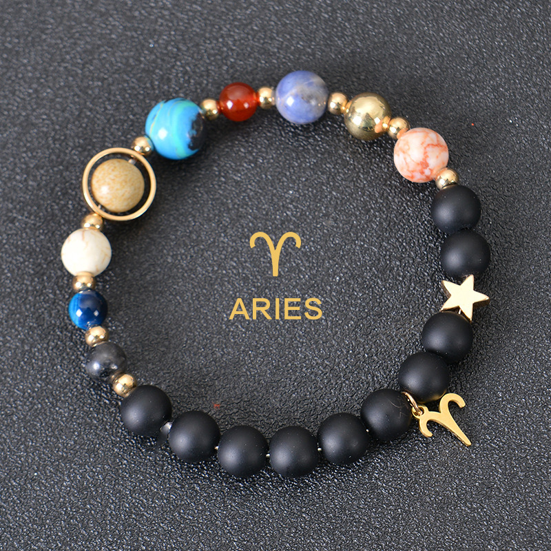 Eight Planets Twelve Constellations Bracelets Frosted Stone Beaded Bracelet 3 Eight Planets Twelve Constellations Bracelets Frosted Stone Beaded Bracelet - Image 3
