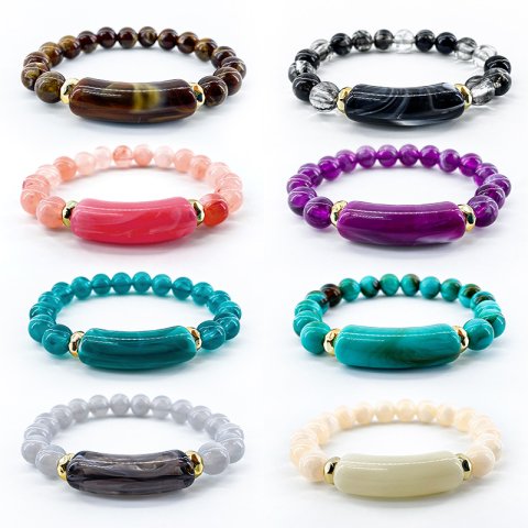 Minimalist Stretch Bead Bracelet - Effortless Stackable Wristwear