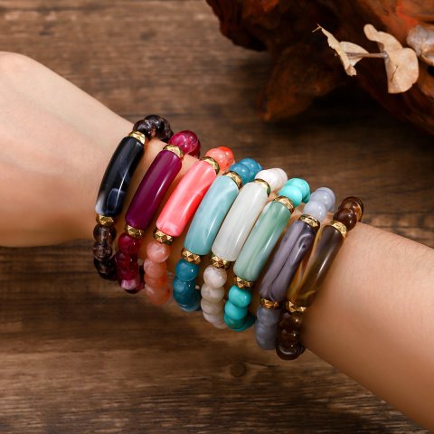 Minimalist Stretch Bead Bracelet - Effortless Stackable Wristwear