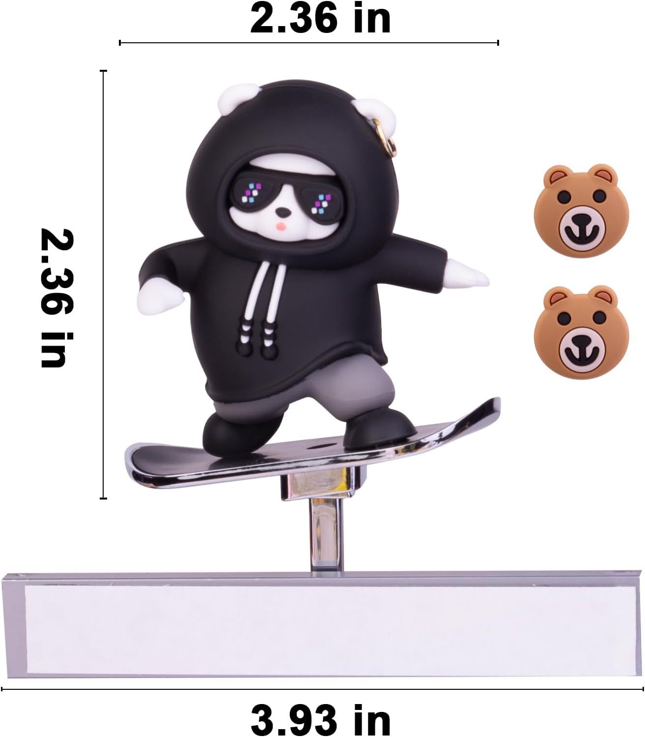 Skateboarding Bear Car Ornament – High-Temp Resistant, Exquisite Craftsmanship - Image 7