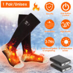 Battery Heated Socks for Men & Women – Rechargeable, 4 Temperatures, Machine Washable
