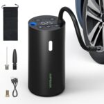 AMPBANK AT004 Smart Tire Air Pump – Portable, LED Screen & Pressure Gauge for Cars, Bikes & Balls