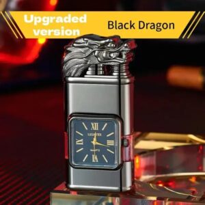 Vintage Watch Butane Lighter – Windproof Jet Flame, No Battery