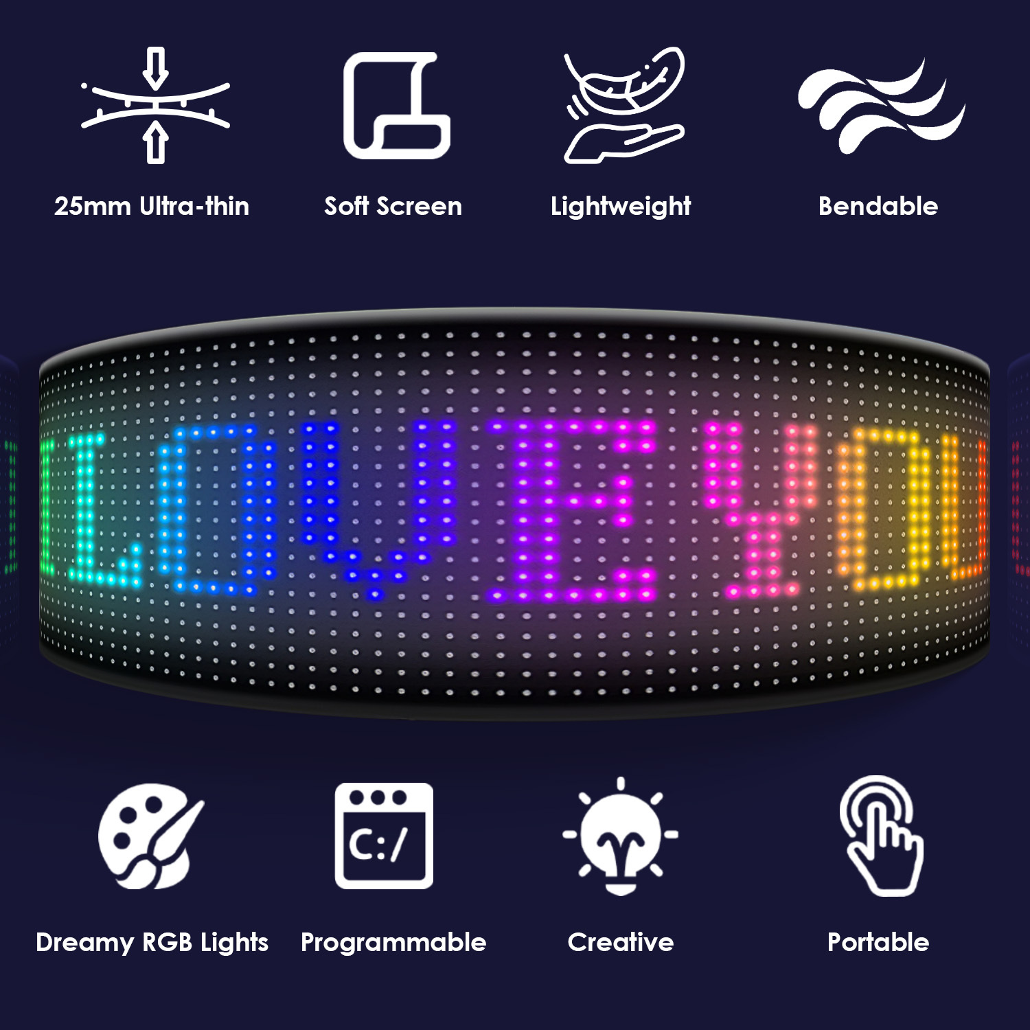 2-Pack 16x96 Programmable Devil Eyes LED Car Signs – Ultra-Thin, APP Control, DIY Text & Animations - Image 4