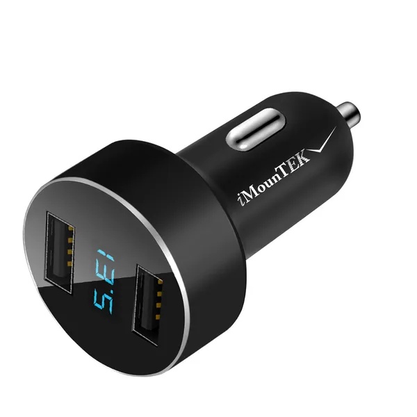 Dual USB Car Charger Adapter Aluminum Alloy Fast Car Charging - Image 2