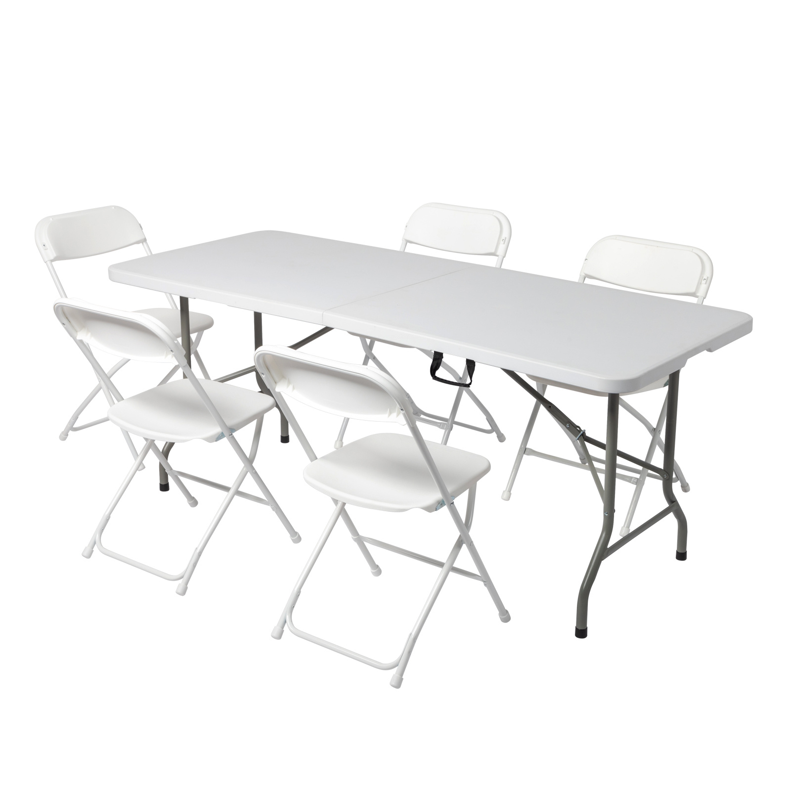 Lightweight Plastic Folding Rectangular Table For Outdoor Lounging - Image 6