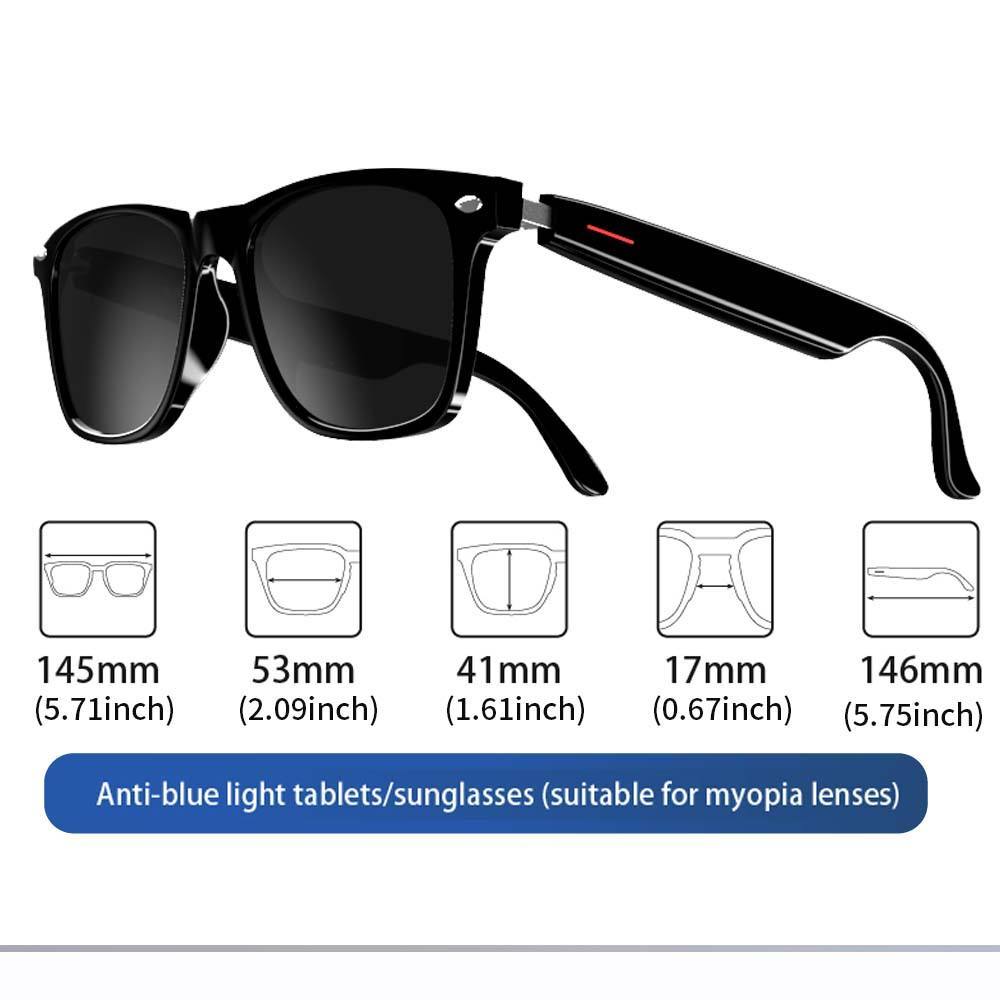 SENBONO E13 Smart Glasses Outdoor Smart Sport Hands-Free Call Music Headphone Anti-Blue Eyeglasses Wireless BT Voice Sunglasses - Image 3