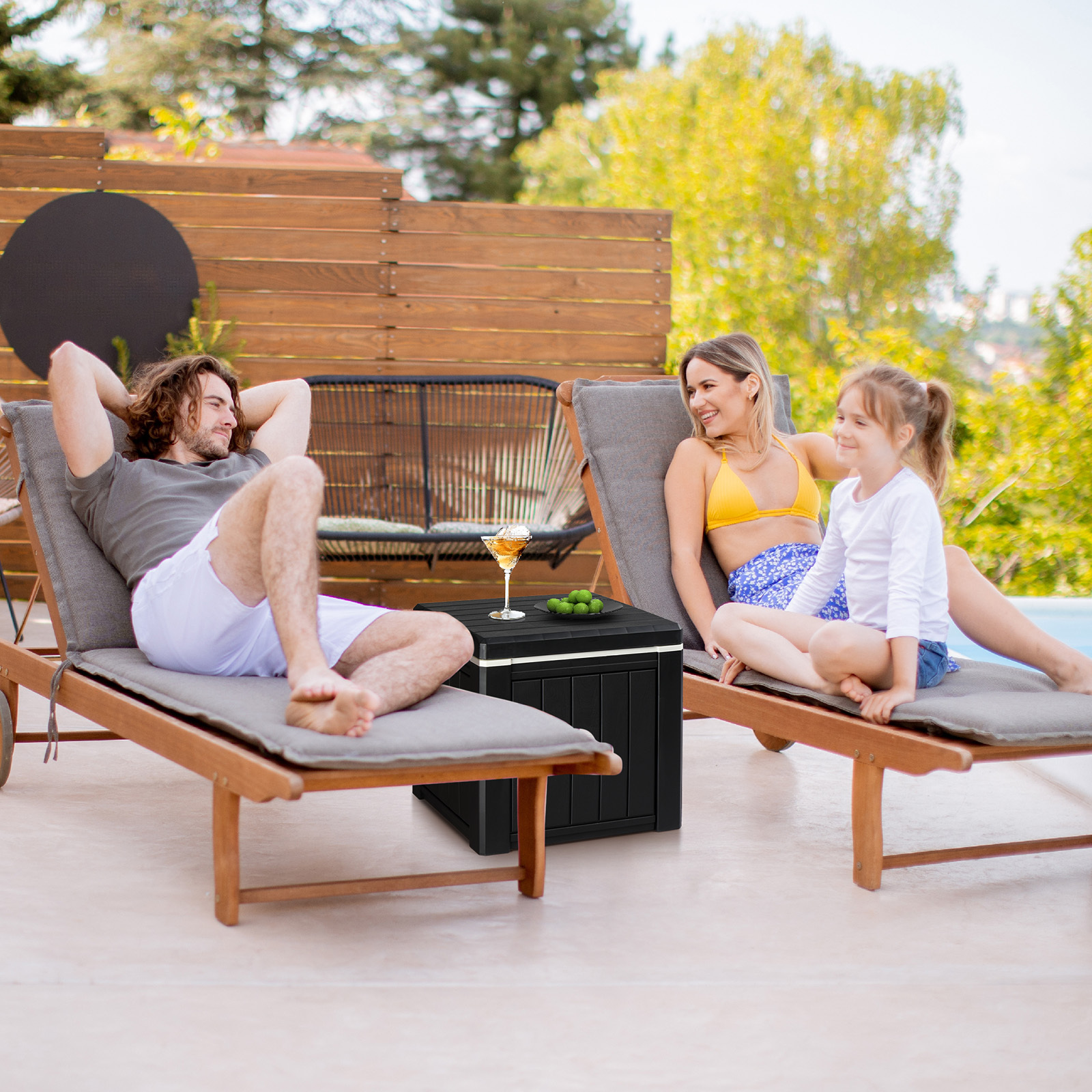 Multi-purpose Ice Cooler Outdoor Cocktail Side Table For Camping - Image 10