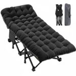 Foldable Camping Bed With Mattress, Sturdy And Durable Folding Bed
