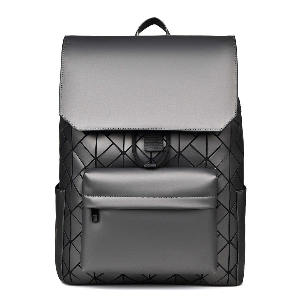 Diamond Pattern Men's Large Capacity Backpack - Image 5