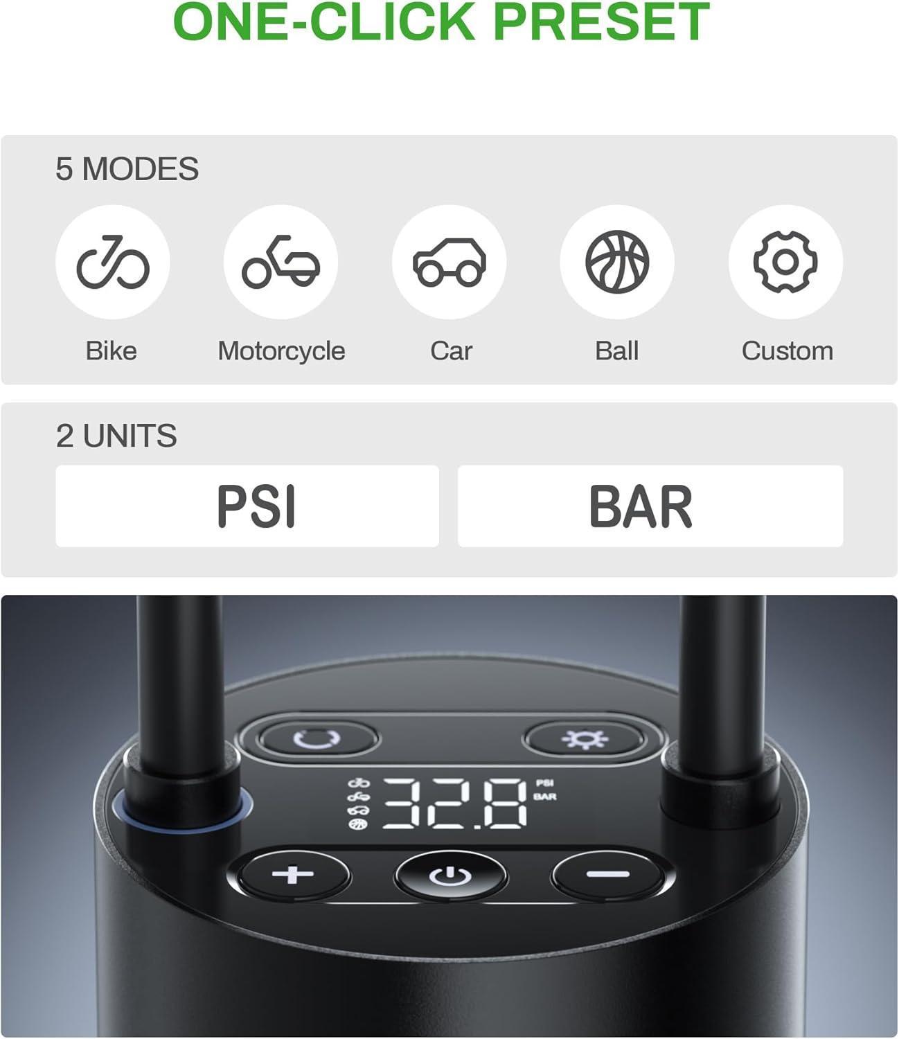 AMPBANK AT004 Smart Tire Air Pump – Portable, LED Screen & Pressure Gauge for Cars, Bikes & Balls - Image 7