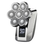 5-in-1 Electric Head Razor for Bald Men – 7D Rotary, IPX6 Wet/Dry, Beard Trimmer + 3 Combs