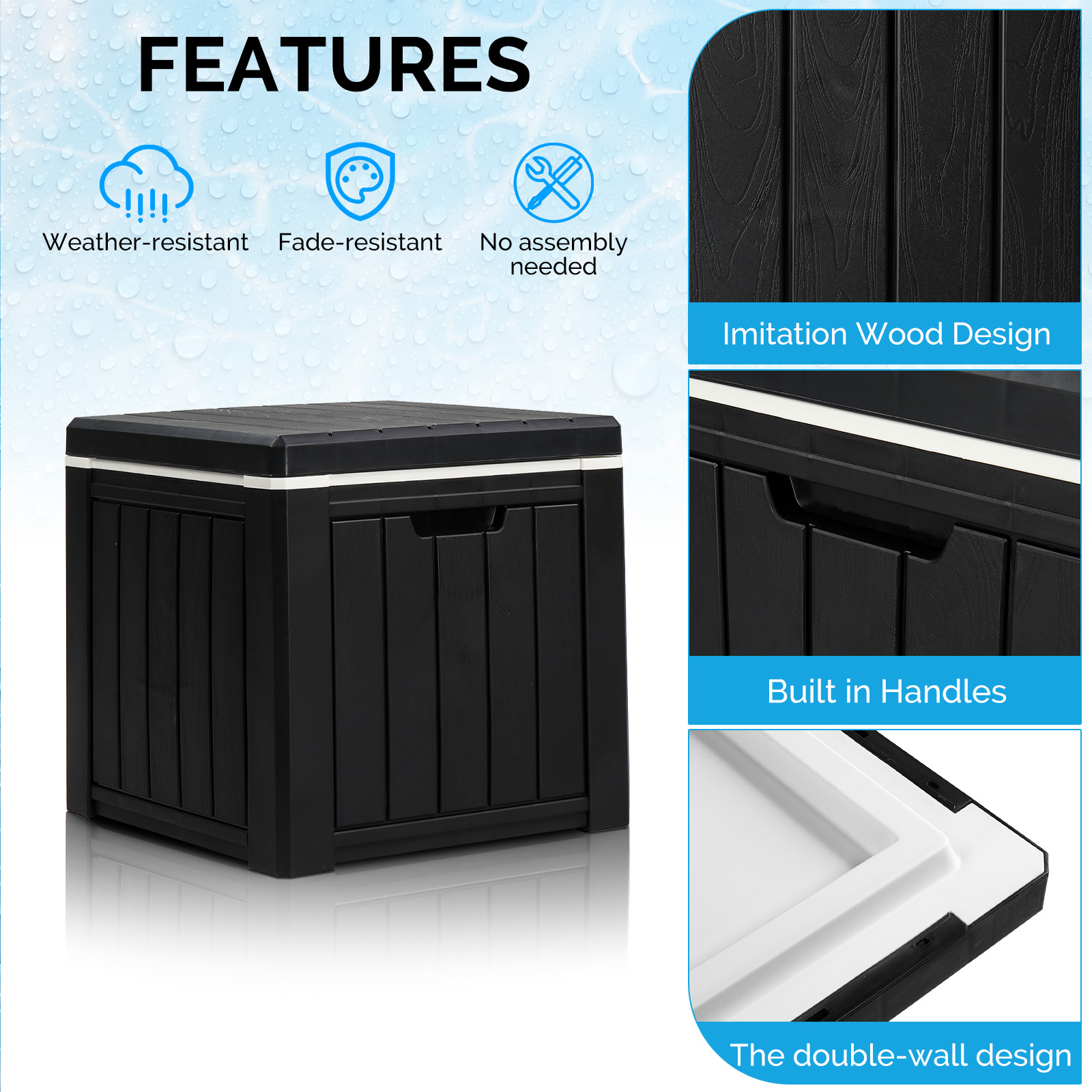 Multi-purpose Ice Cooler Outdoor Cocktail Side Table For Camping - Image 3